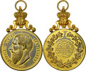 Belgium Medal Leopold II , Koning, Copper Gilt -