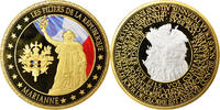 France Medal Les piliers de la République, Marianne, Copper Gilt -