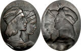 Italy Medaille Raphael and La Fornarina, Bronze -