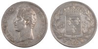 France 5 Francs Coin, Charles X, Lille, Silver, Gadoury:644 -