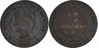 France 2 Centimes Coin, Cérès, Paris, Bronze, KM:827.1 -