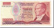 Turkey 20,000 Lira Banknote, KM:201 -