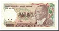 Turkey 5000 Lira Banknote, KM:197 -