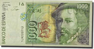 Spain 1000 Pesetas Banknote, 1992-10-12, KM:163 -
