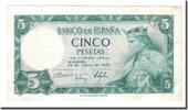 Spain 5 Pesetas Banknote, 1954-07-22, KM:146a -