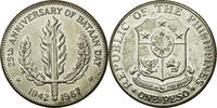 Philippines Peso Coin, Silver, KM:195 -