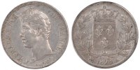 France 5 Francs Coin, Charles X, Bordeaux, Silver, KM:728.7 -