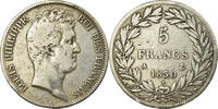France 5 Francs Coin, Louis-Philippe, Paris, Silver, KM:738 -
