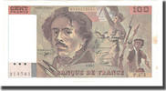 France 100 Francs Delacroix, Fayette:69ter.02b, KM:154h -