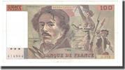 France 100 Francs Delacroix, Fayette:69ter.02b, KM:154h -