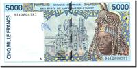 West African States 5000 Francs Banknote, undated (1992-2003), Undated -