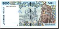 West African States 5000 Francs Banknote, undated (1992-2003), 9512808584 -