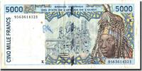 West African States 5000 Francs Banknote, 1995, KM:713Kd -