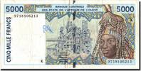 West African States 5000 Francs Banknote, 1997, KM:713Kf -