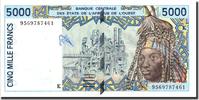 West African States 5000 Francs Banknote, 1995, KM:713Kd -