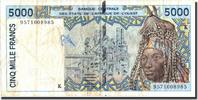 West African States 5000 Francs Banknote, 1995, KM:713Kd -