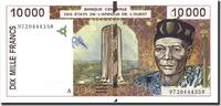West African States 10,000 Francs Banknote, 1997, KM:114Ae -