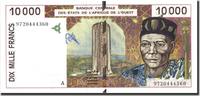 West African States 10,000 Francs Banknote, 1997, KM:114Ae -