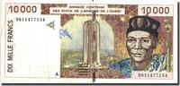 West African States 10,000 Francs Banknote, 1996, KM:114Ad -