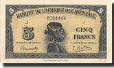French West Africa 5 Francs Banknote, 1942-12-14, KM:28a -