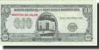 Dominican Republic 10 Centavos Oro Banknote, Undated (1961), Specimen, KM:86s -