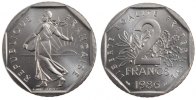 France 2 Francs Coin, Semeuse, Nickel, KM:942.1, Gadoury:547 -