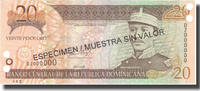 Dominican Republic 20 Pesos Oro Banknote, 2002, Specimen, KM:169s3 -
