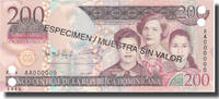 Dominican Republic 200 Pesos Oro Banknote, 2007, Specimen -