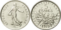 France 5 Francs Coin, Semeuse, Paris, Nickel Clad -