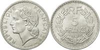 France 5 Francs Coin, Lavrillier, Paris, Aluminum, KM:888b.1 -