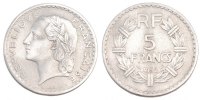France 5 Francs Coin, Lavrillier, Paris, Aluminum -