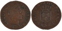 France Liard Coin, Louis XV, Liard à la vieille tête, Reims -