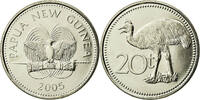 Papua New Guinea 20 Toea Coin, Nickel plated steel, KM:5a -