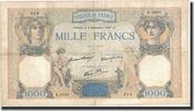France 1000 Francs 1937-11-04, Fayette:38.4, KM:90b -