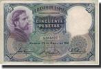 Spain 50 Pesetas Banknote, 1931-04-25, KM:82 -