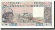 West African States 5000 Francs Banknote, KM:108Ao -