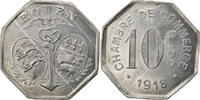 France 10 Centimes Coin, Chambre de Commerce, Rouen, Aluminium -