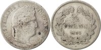 France 1/2 Franc Coin, Louis-Philippe, Rouen, Silver -