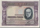 Spain 50 Pesetas Banknote, 1935-07-22, KM:88 -