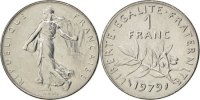 France Franc 1979 Coin, Semeuse, Nickel, KM:925.1, Gadoury:474 MS(65-70)