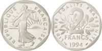 France 2 Francs Coin, Semeuse, Nickel, KM:942.2, Gadoury:547b -