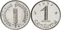 France Centime Coin, Épi, Stainless Steel, KM:928 -