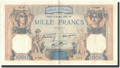 France 1000 Francs Cérès et Mercure, 1939-03-30, Fayette:38.35 -