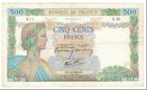 France 500 Francs Banknote, 1940-01-04, Fayette:32.1, KM:95a -