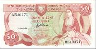 Cyprus 50 Cents Banknote, 1988-10-01, KM:52 -