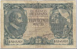 Spain 25 Pesetas Banknote, 1940-01-09, KM:116a -