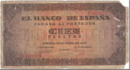 Spain 100 Pesetas Banknote, 1938-05-20, KM:113a -