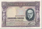 Spain 50 Pesetas Banknote, 1935-07-22, KM:88 -