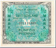 Germany 1/2 Mark Banknote, SERIE DE 1944, KM:191a -