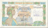 France 500 Francs La Paix, 1940-12-05, ANNULÉ -